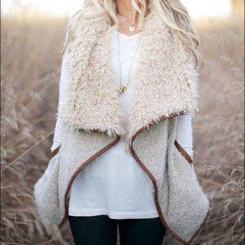 Faux fur vest